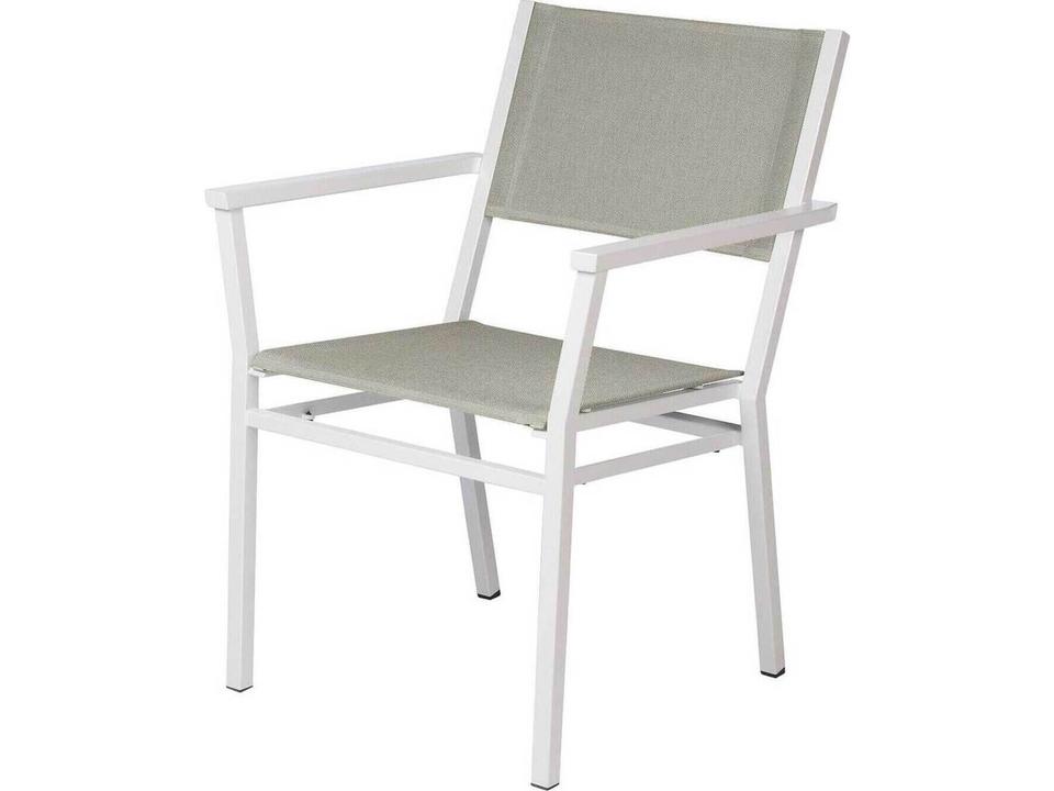 Equinox Stacking Sling Dining Armchair in Graphite with Carbon Sunbrella Sling