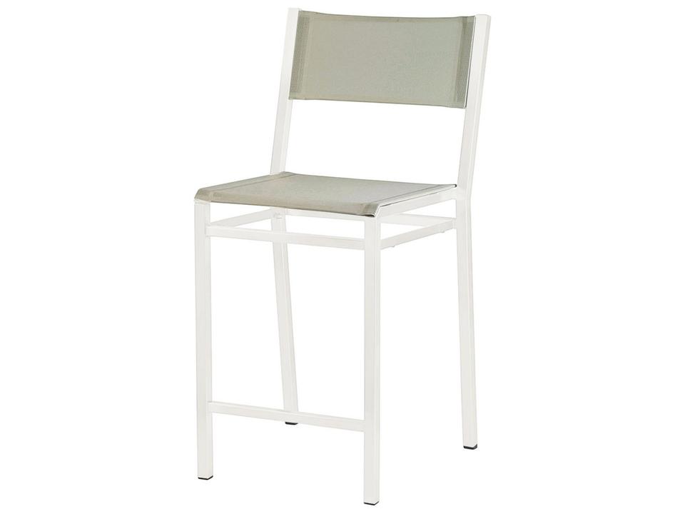 Equinox Outdoor Counter Stool Arctic White Stainless Steel Seagull Sling