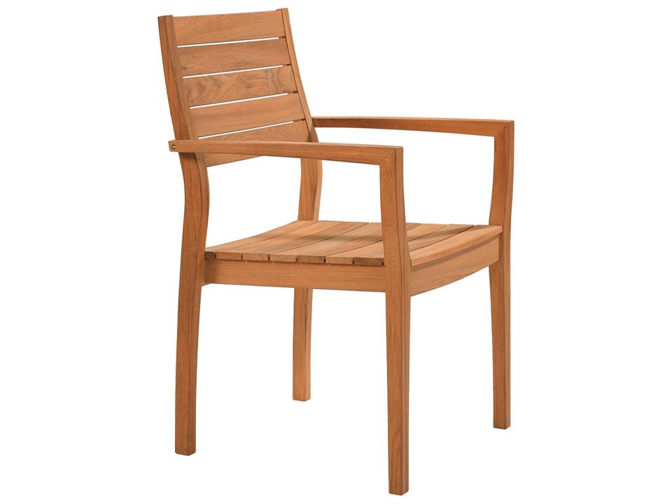 Horizon Teak Dining Armchair with Textilene Sling Seat