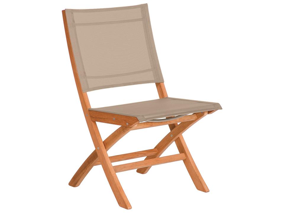Horizon Teak Dining Armchair with Titanium Textilene Sling