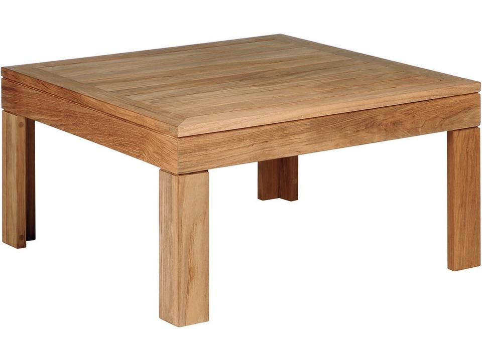 Linear Square Outdoor Coffee Table in Natural Teak
