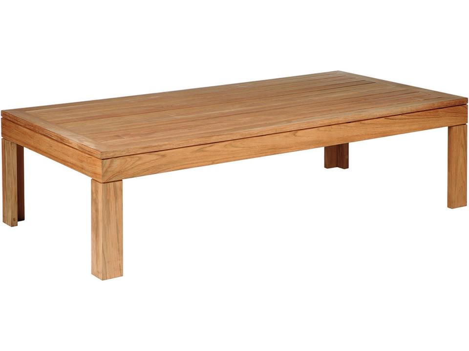 Linear 59-Inch Rectangular Outdoor Coffee Table in Grade-A Teak