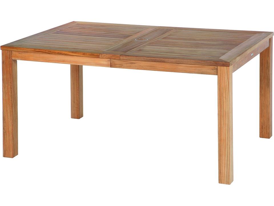 Linear Extending Teak Dining Table with Slatted Top