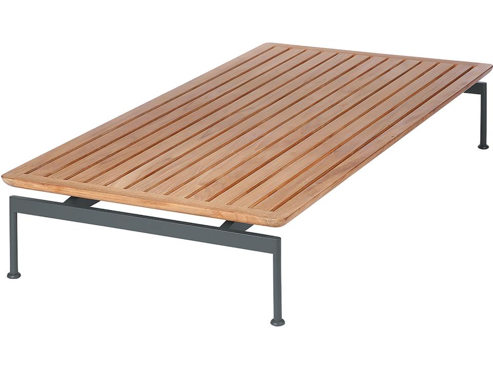 Layout 160cm Low Table in Forge Grey and Natural Teak