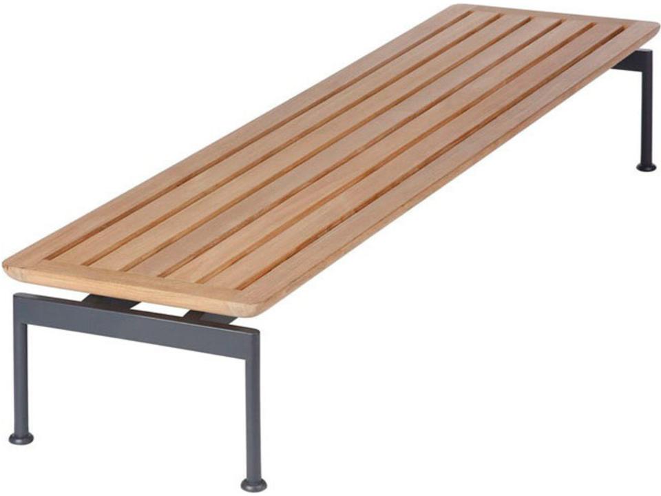 Layout Narrow Coffee Table in Natural Teak and Forge Grey