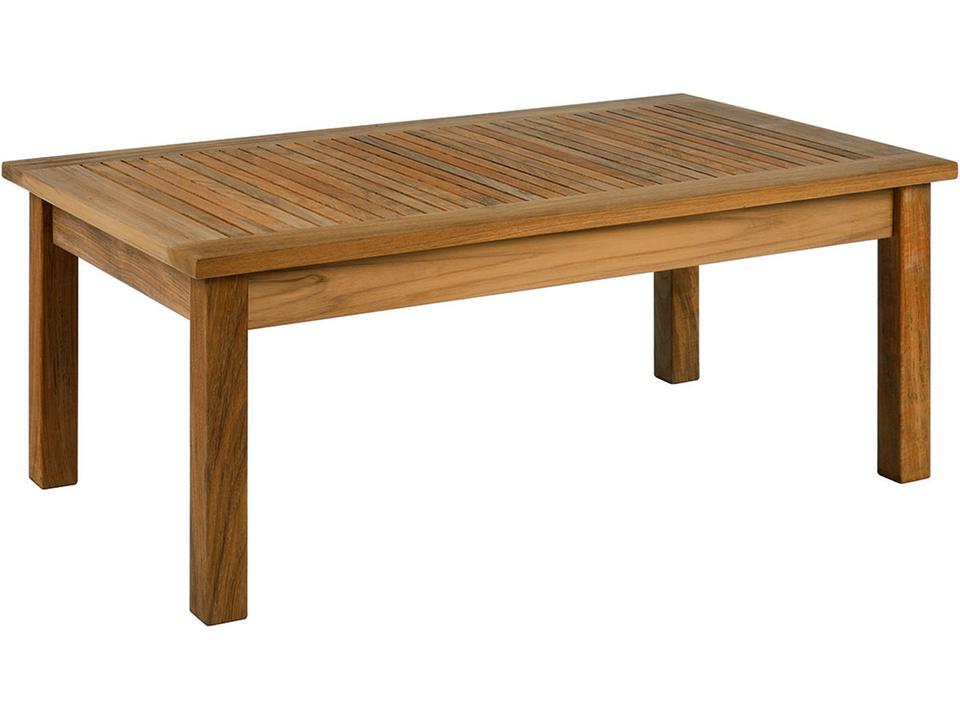 Monaco Rectangular Outdoor Coffee Table in Natural Teak