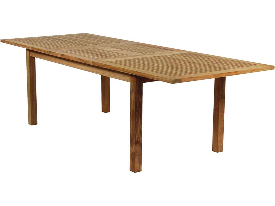 Monaco 94-Inch Teak Extending Dining Table with Parasol Hole