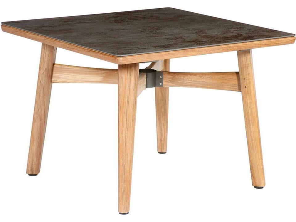Monterey Square Dining Table Teak Frame With Oxide Ceramic Top