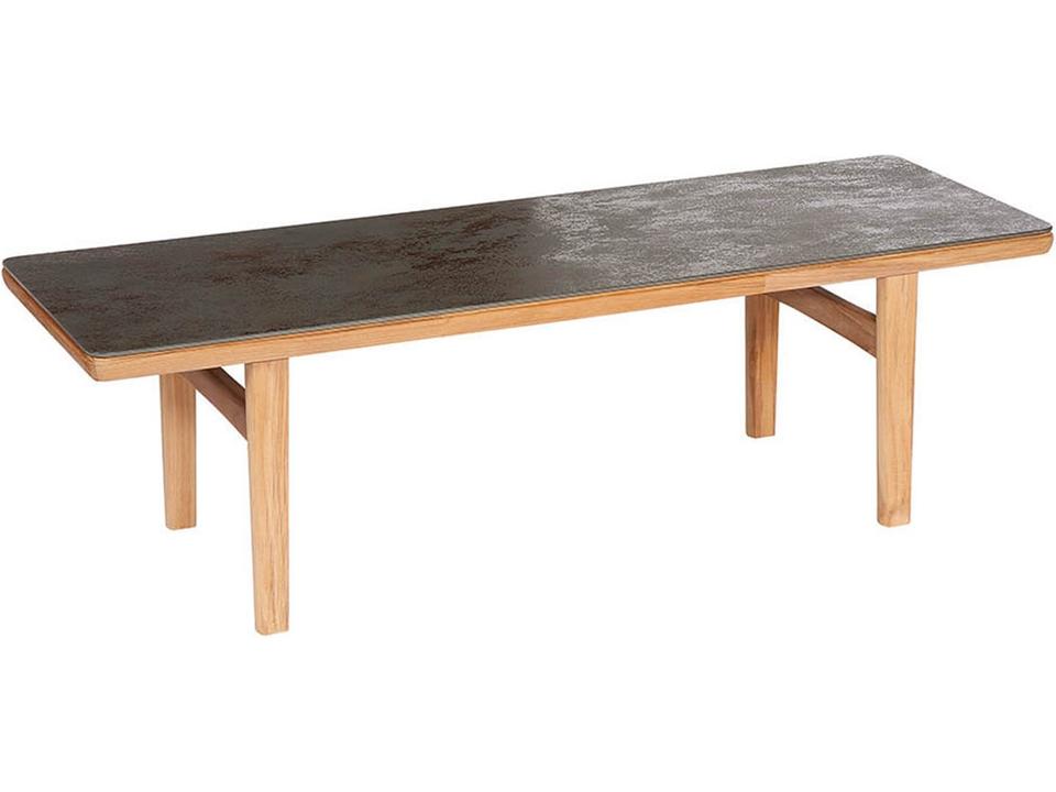 Monterey Natural Teak Outdoor Coffee Table with Oxide Ceramic Top