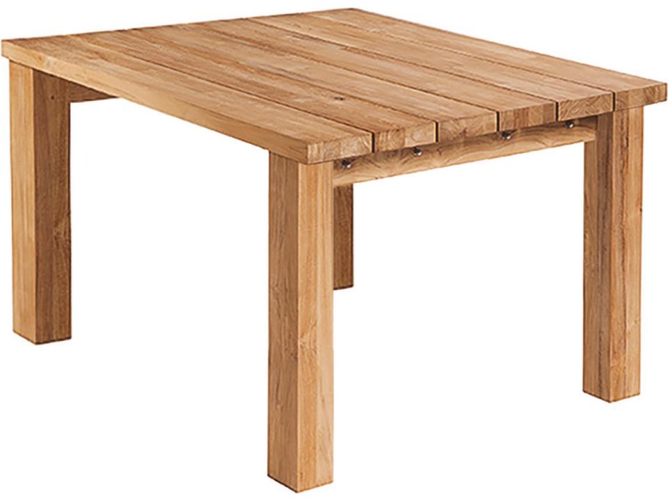 Titan Square Rustic Teak Outdoor Dining Table in Natural Teak