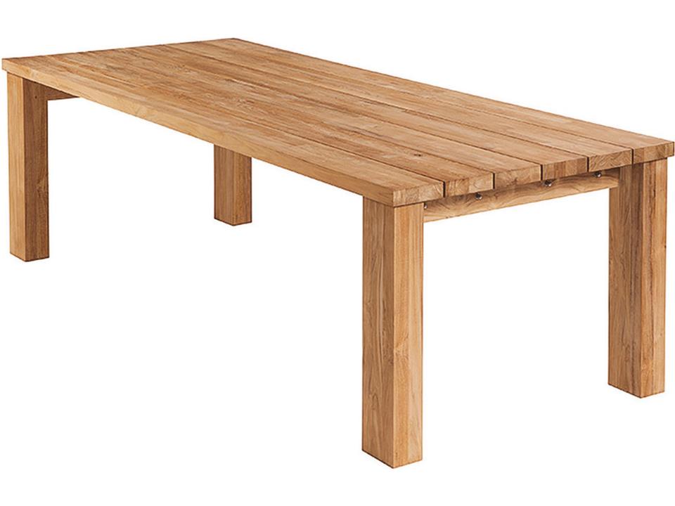 Titan 94-Inch Rectangle Rustic Teak Outdoor Dining Table