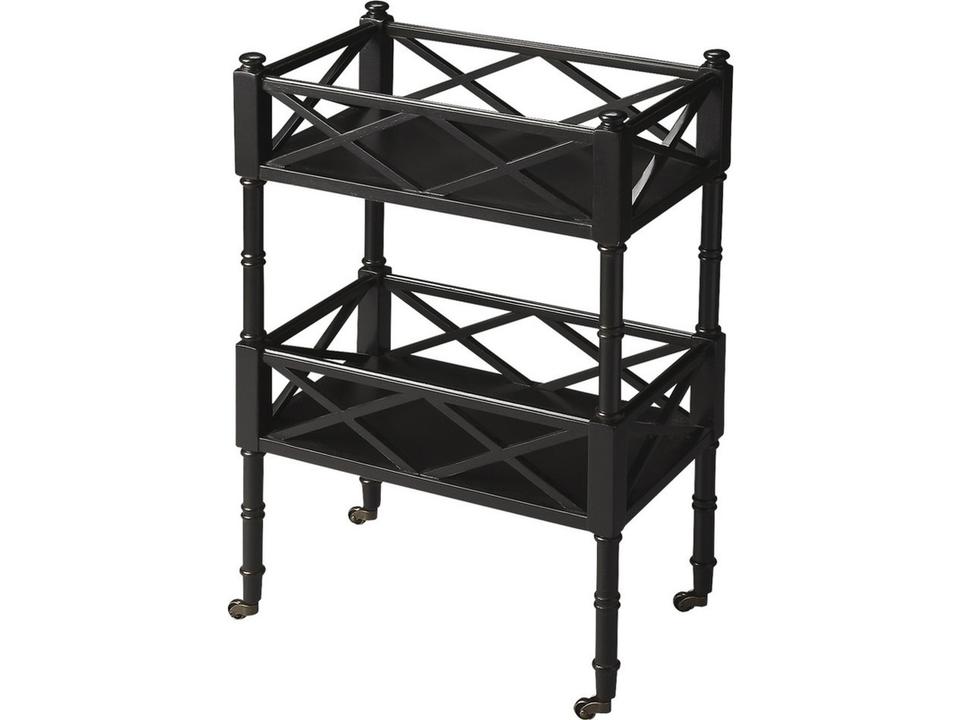Foster Wood Black Licorice Bar Cart