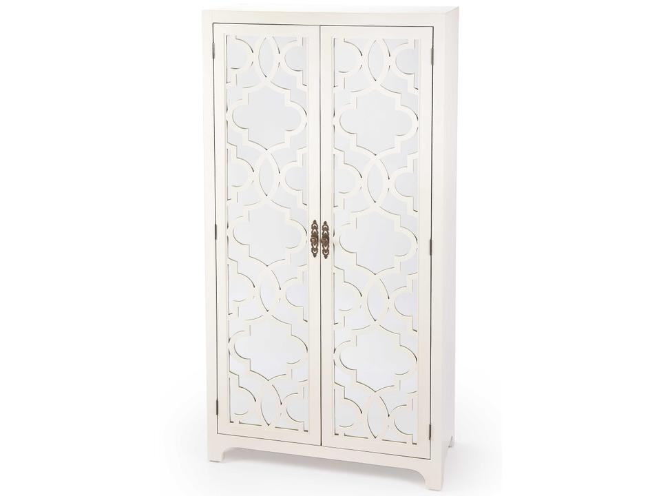 Morjanna White Mindi Wood Wardrobe Armoire