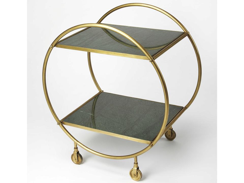 Orian Marble Gold Bar Cart
