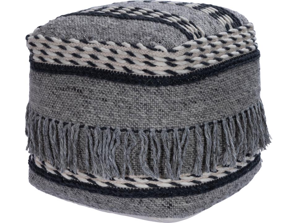 Brynn Gray Upholstered Pouf
