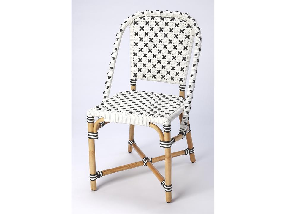 Specialty Company Tenor Coastal Woven Polyethylene Dining Side Chair in White