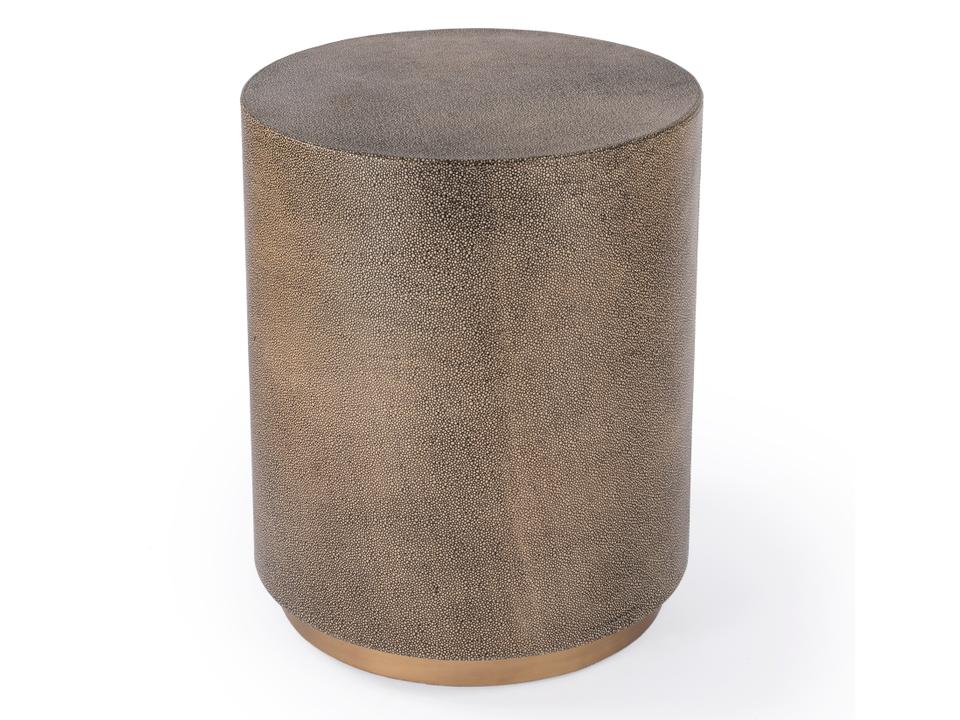 Olenka Round Leather End Table
