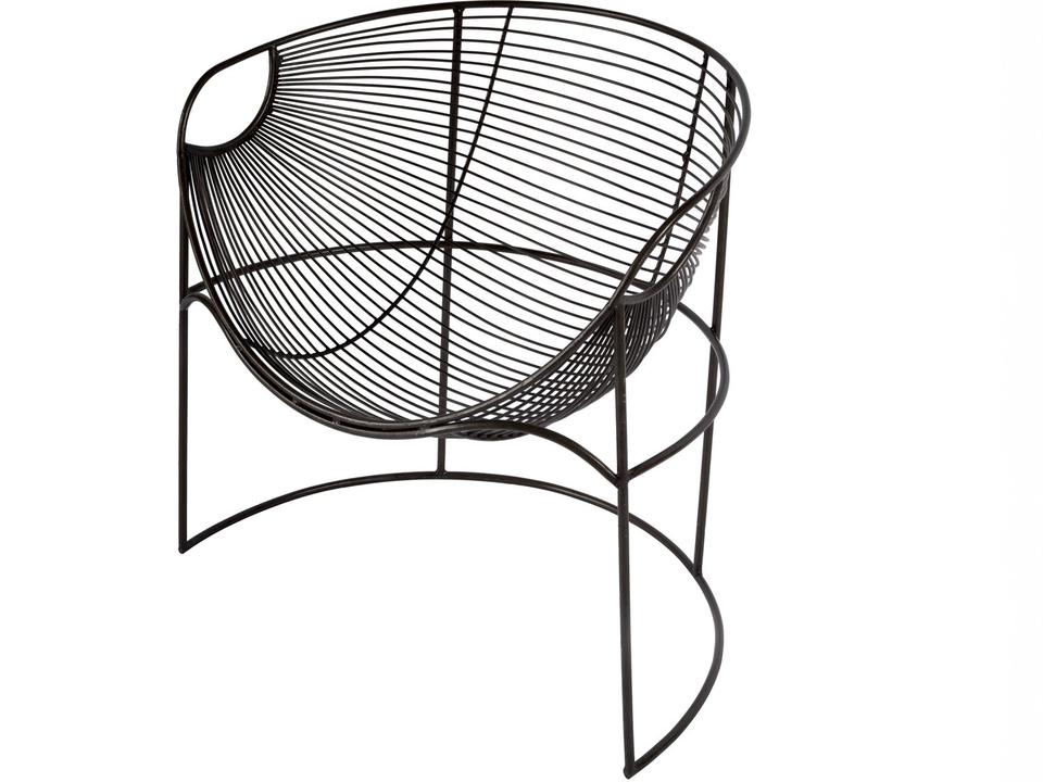 Specialty Company Artemis Oval Iron Accent Chair in Black