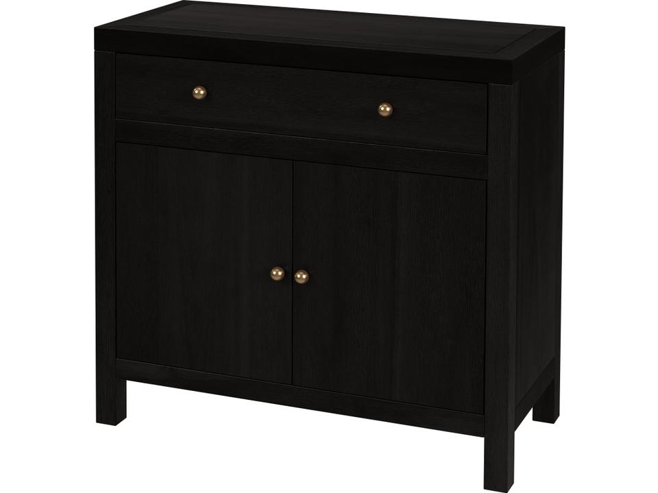 Specialty Nora 1-Drawer 2-Door Wood Accent Storage Cabinet in Coffee Brown