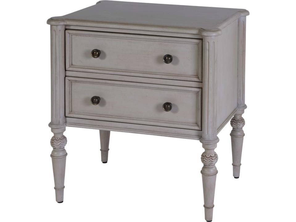 Specialty Ginny 2-Drawer Accent Chest in Grey