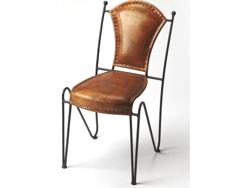 Specialty Company Coriander Upholstered Dining Side Chair in Brown Leather