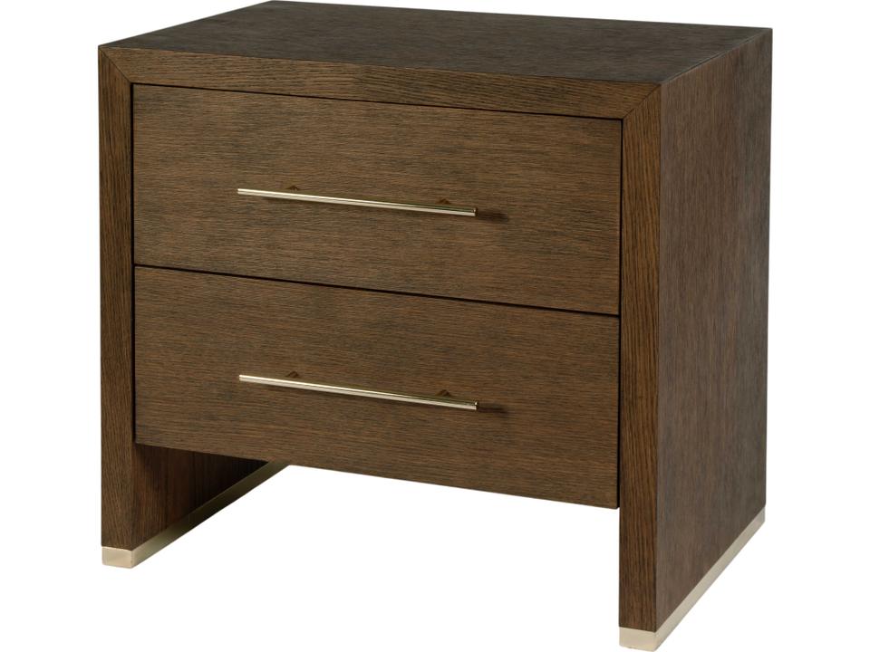 Porter 2-Drawer Nightstand in Cocoa Brown Finish
