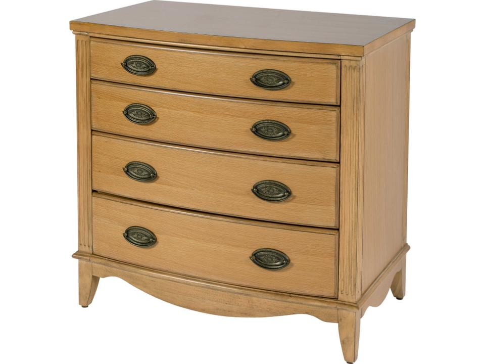 Specialty Agatha 4-Drawer Wood Accent Chest in Medium Brown