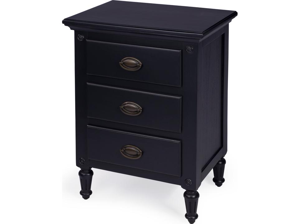 Specialty Easterbrook 3-Drawer Nightstand in Black Finish