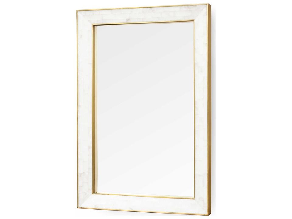 Leighton Alabaster Rectangular Wall Mirror