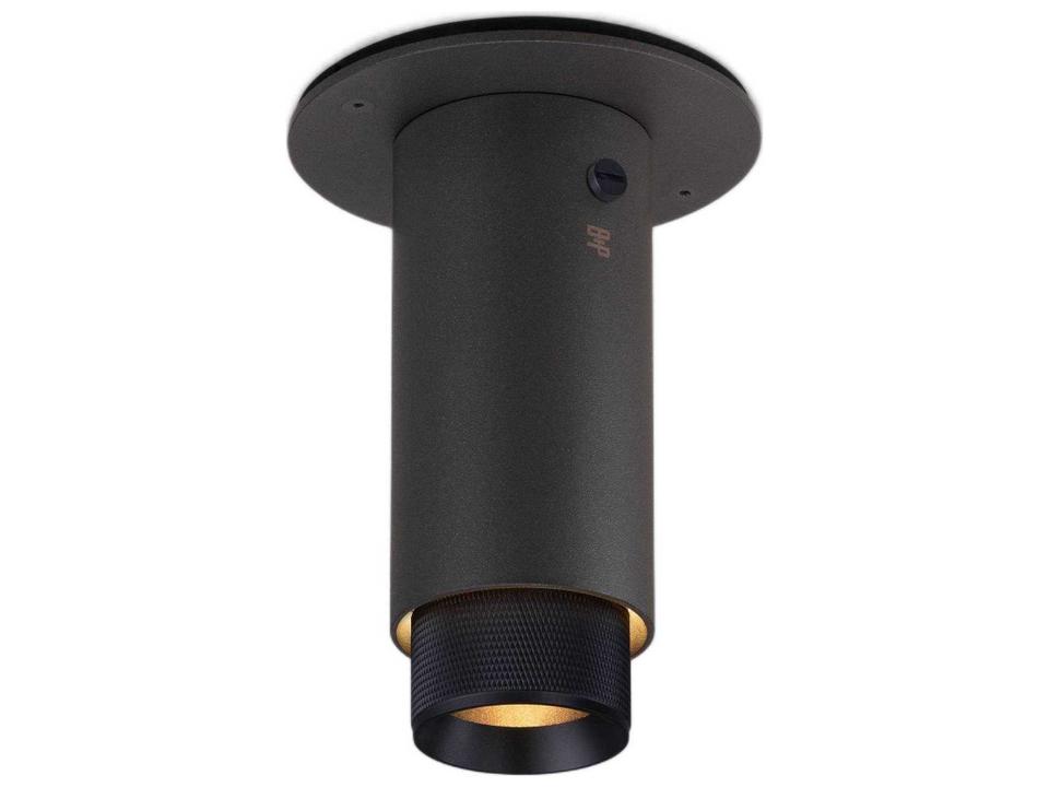Exhaust Fixed Flush Mount Spotlight in Graphite with Cross Knurl and Honeycomb Filter