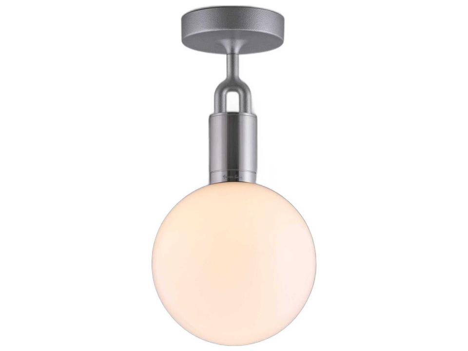 Forked 1-Light Steel Globe Semi Flush Mount