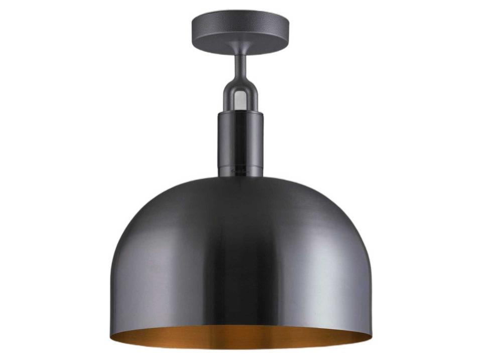 Forked 1-Light Gun Metal Gunmetal Semi Flush Mount