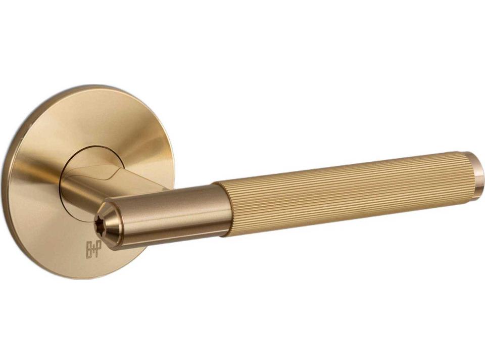 Brass Linear Passage Door Handle Set