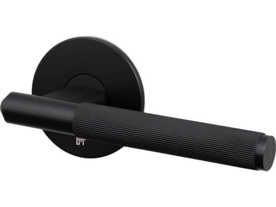Welders Black Linear Passage Door Handle Set