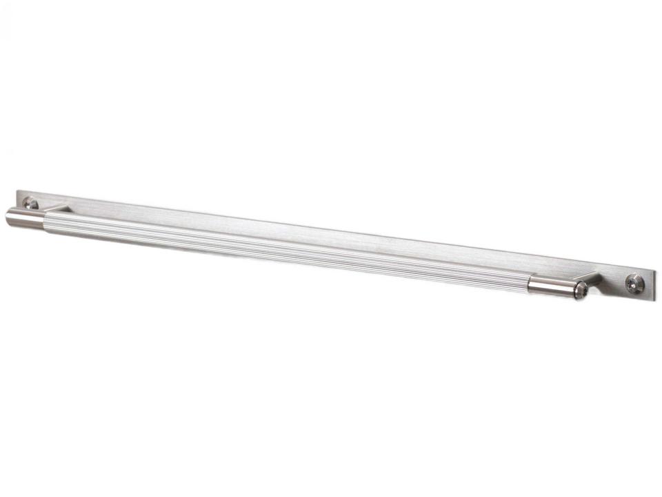 Linear 13-Inch Cabinet Pull Bar in Steel with Backplate