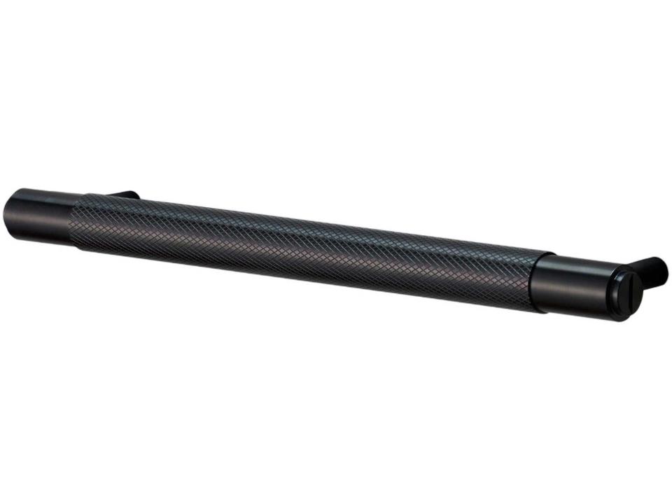 Cross 12.8 Inch Center to Center Cabinet Pull Bar in Black Anodised Aluminum