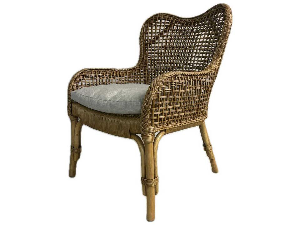 Sausalito Upholstered Rattan Accent Chair with Blendown Cushion