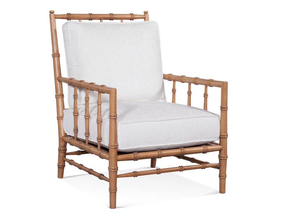 Channel Island Fabric Accent Chair with Blend Down Cushions