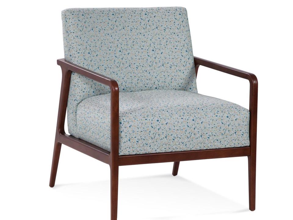 Peyton Upholstered Accent Chair Wood Frame