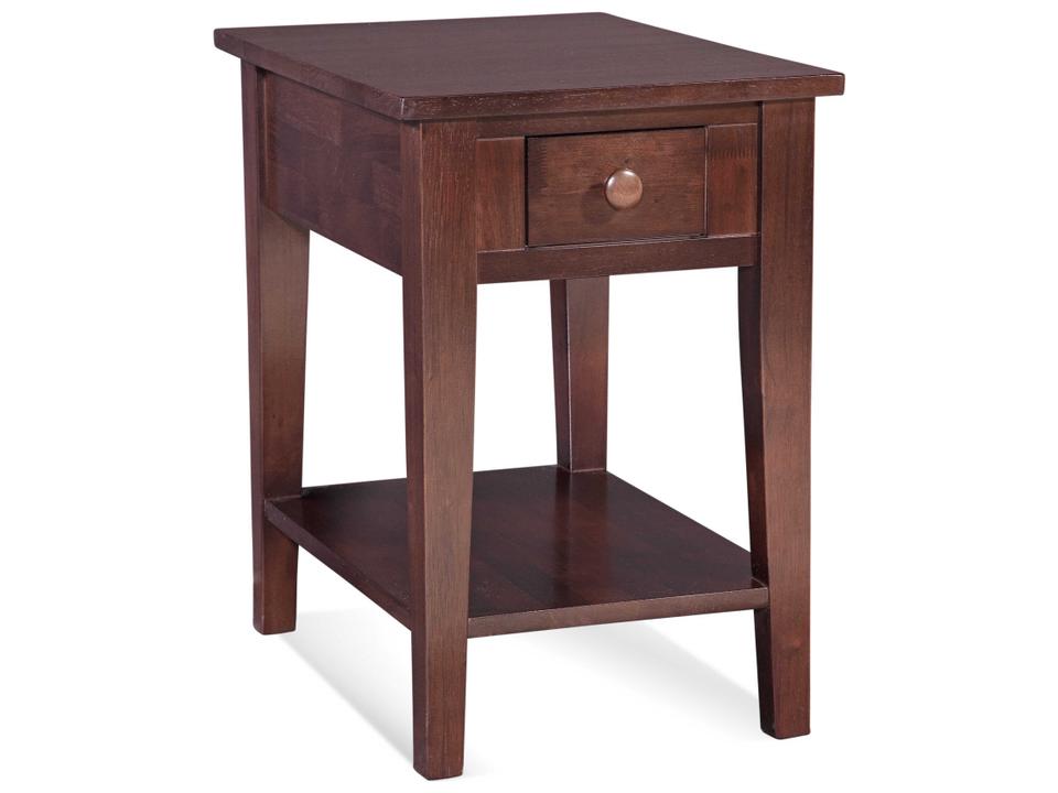 South Hampton Rectangular Wood End Table with Drawer and Shelf