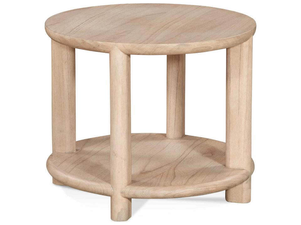 Lyra Round Mindi Wood End Table