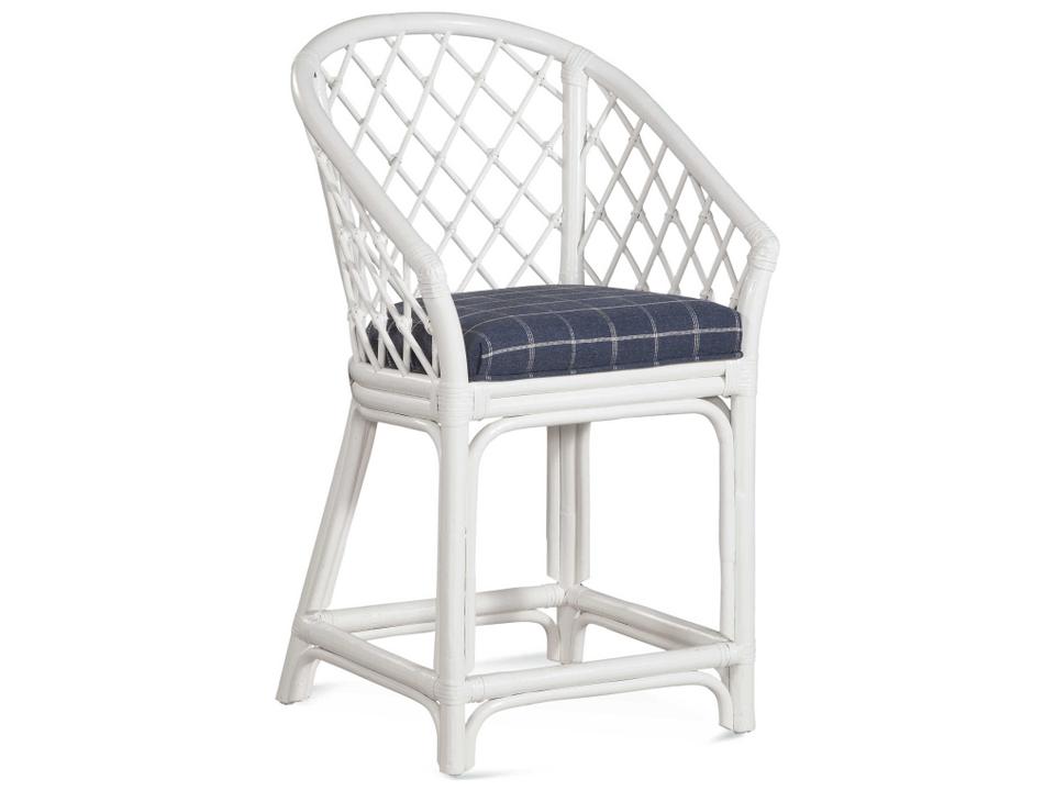 Kent Upholstered Rattan Counter Stool