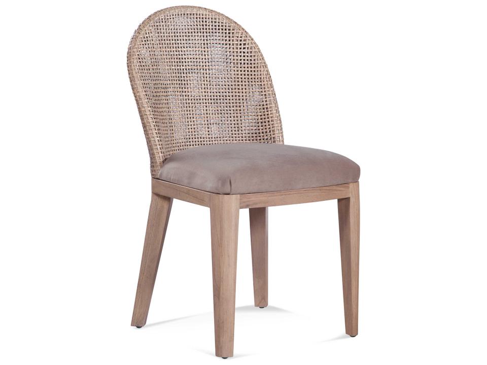 Lawrence Upholstered Rattan Dining Side Chair