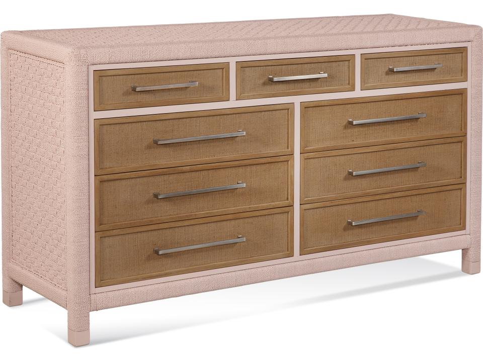 Marina Pink Rattan Double Dresser