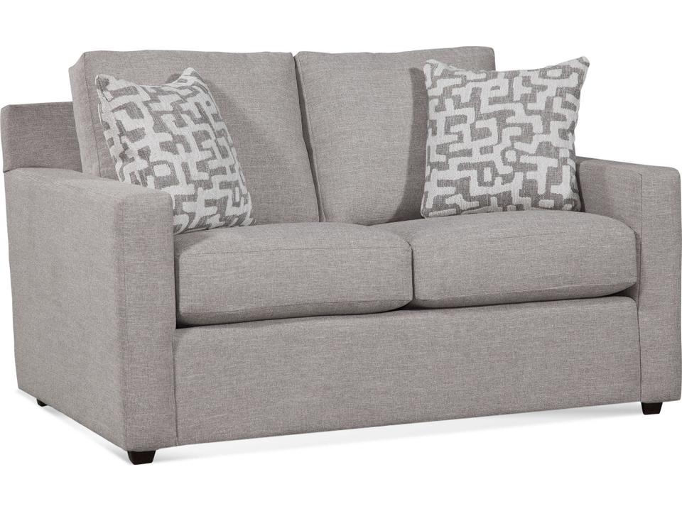 Durham Fabric Loveseat with Track Arms and Reversible Cushions