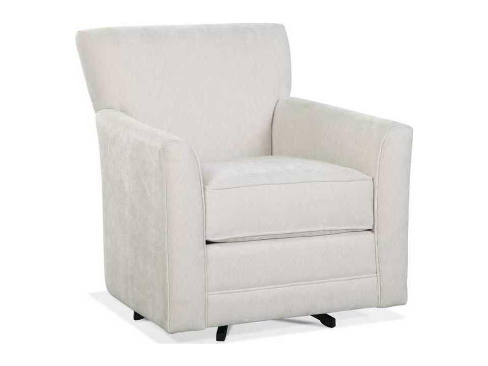 Buckley Swivel Fabric Accent Chair with Flared Arms