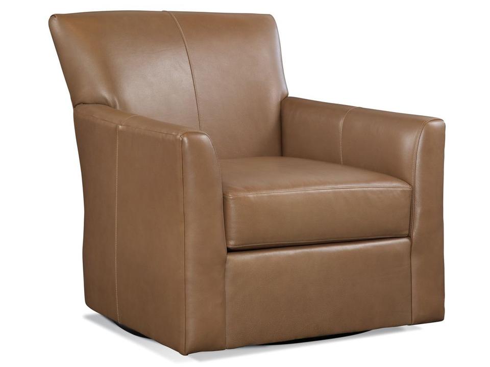 Buckley Leather Swivel Accent Chair