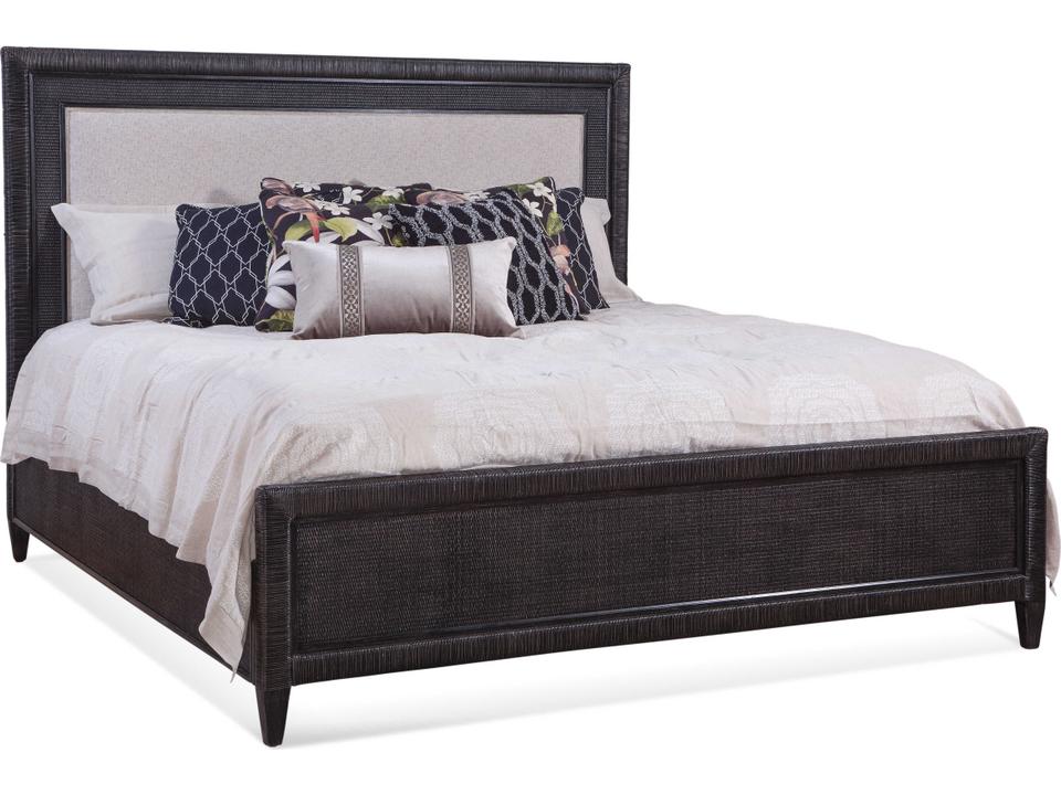 Sabal Bay King Rattan Bed with Fabric Insert