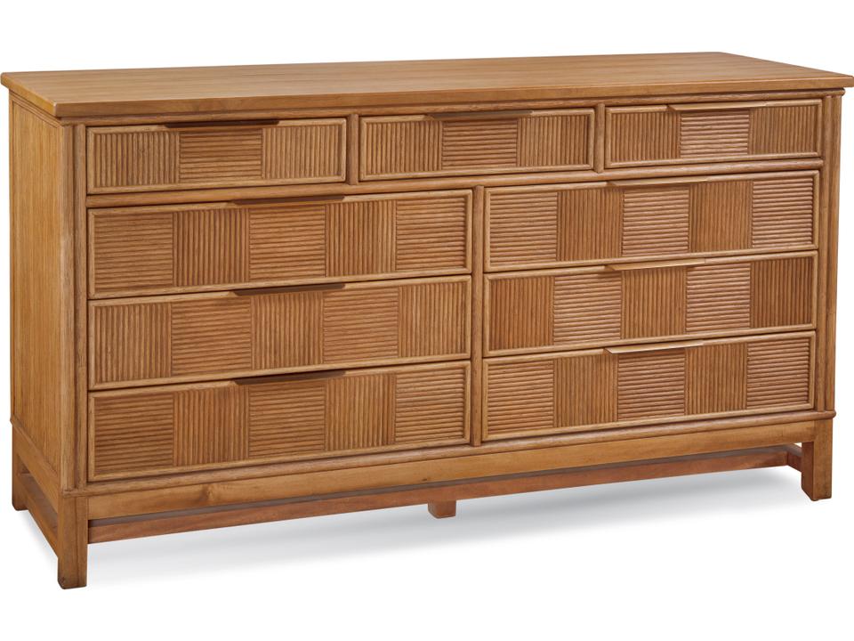 Cora Brown Rattan Double Dresser