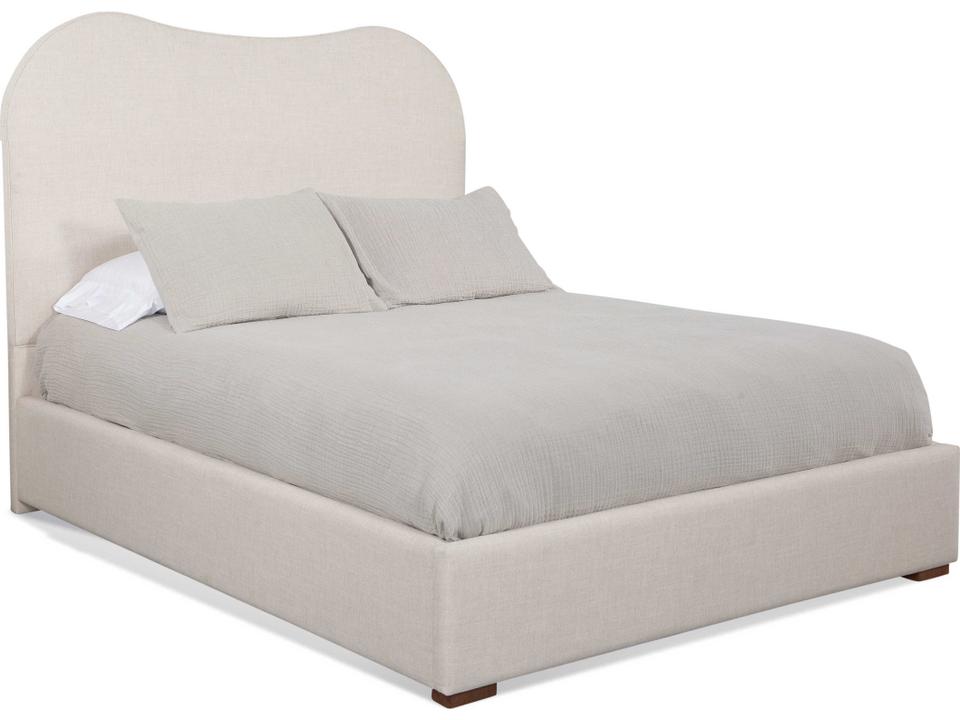 Lydia Queen Upholstered Bed with Low Profile Footboard